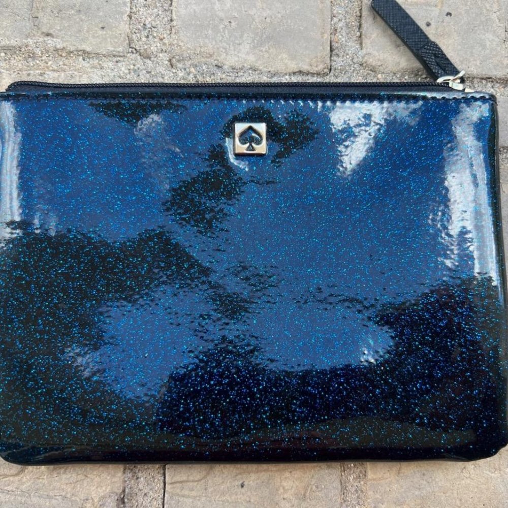Kate Spade Navy Glitter Pouch